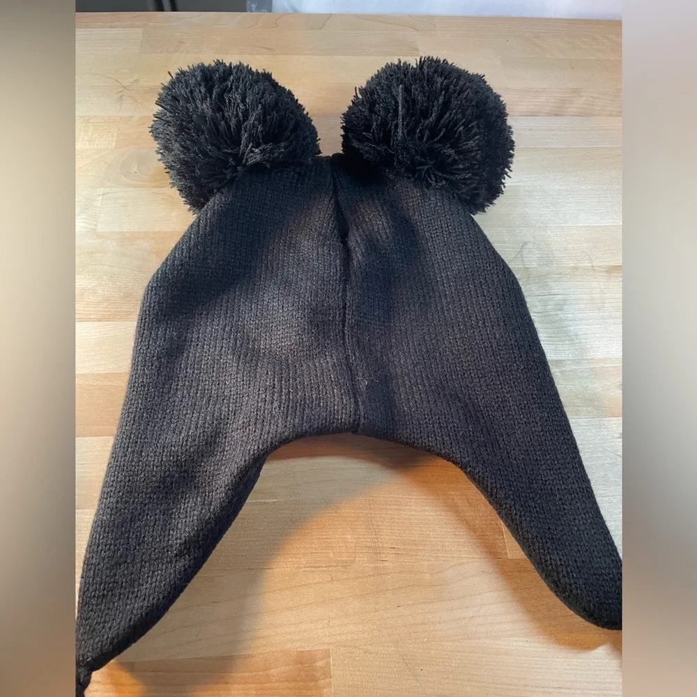 Disney Black Knit Hat with Character Design